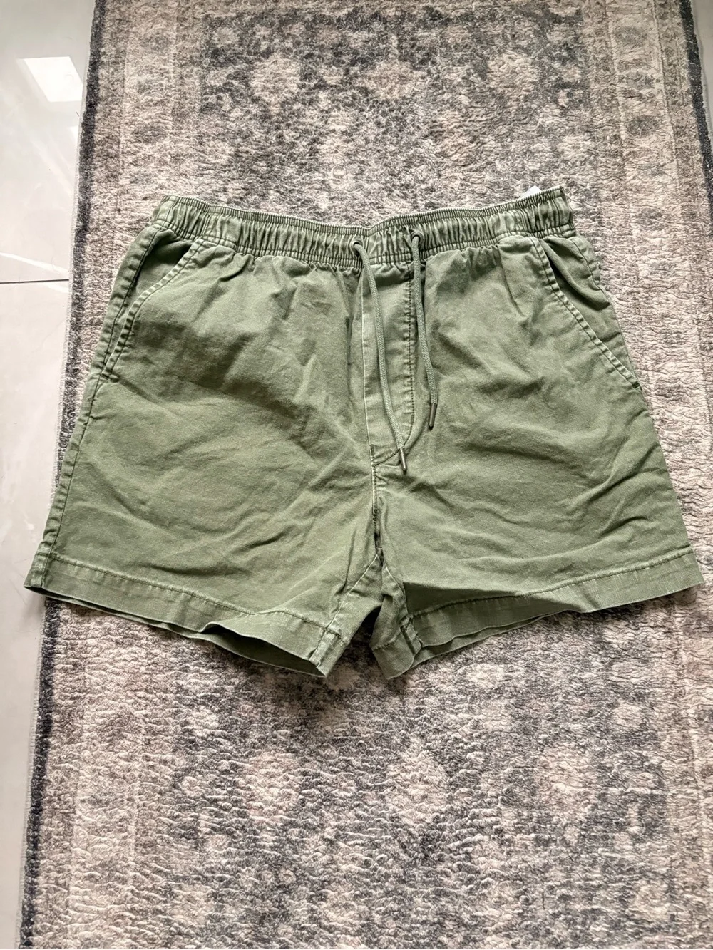 American Eagle Outfitters Olive Green Cotton Drawstring Shorts